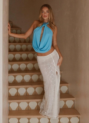 Ribbed Trims Classic Tank Paradisa Top - Turquoise
