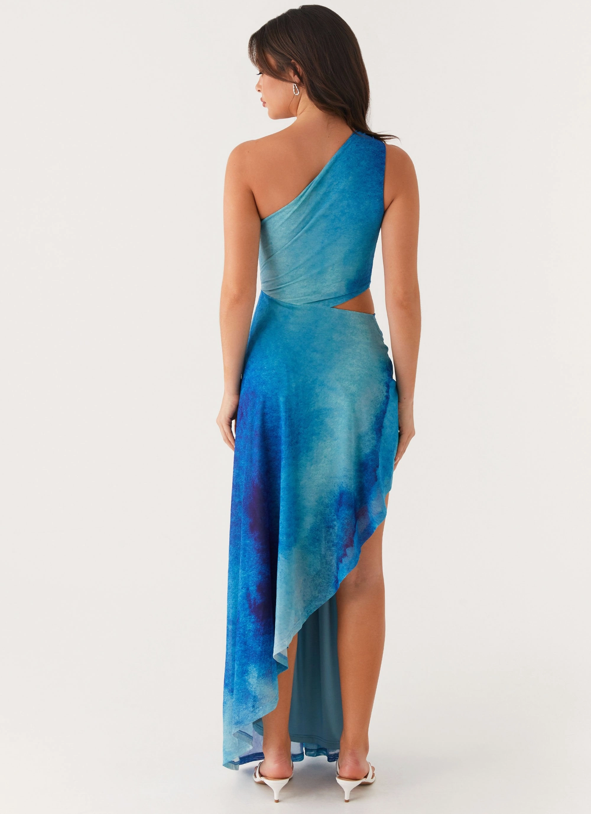 Neutral Flow garden party Blinded Maxi Dress - Blue Tie Dye