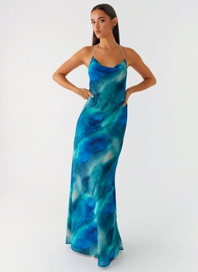 Chic Comfort Look Chic Appeal Journey Maxi Dress - Blue Tie Dye