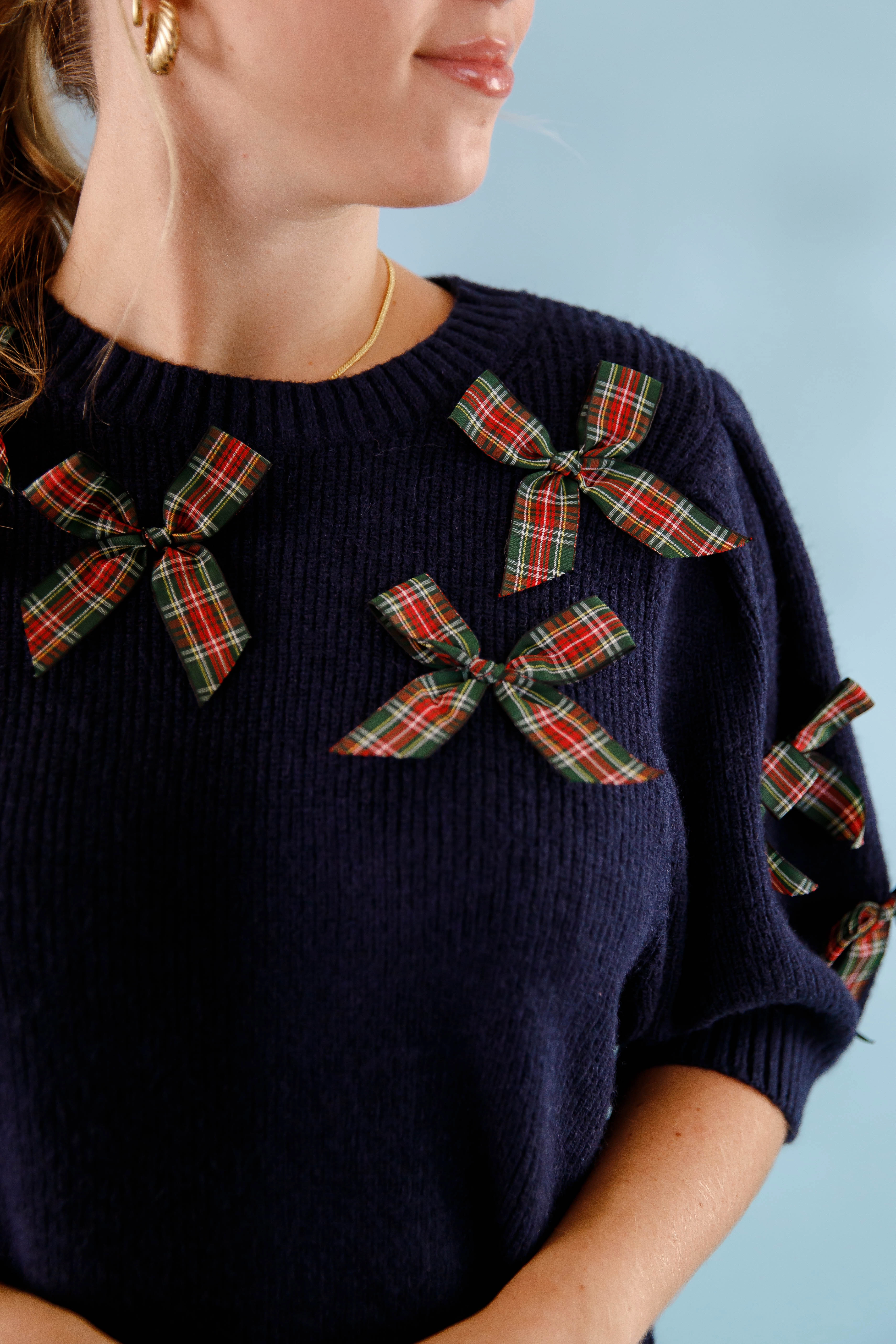 Snag Proof Weave FadeResistant Treatment Perfectly Classy Sweater-Navy