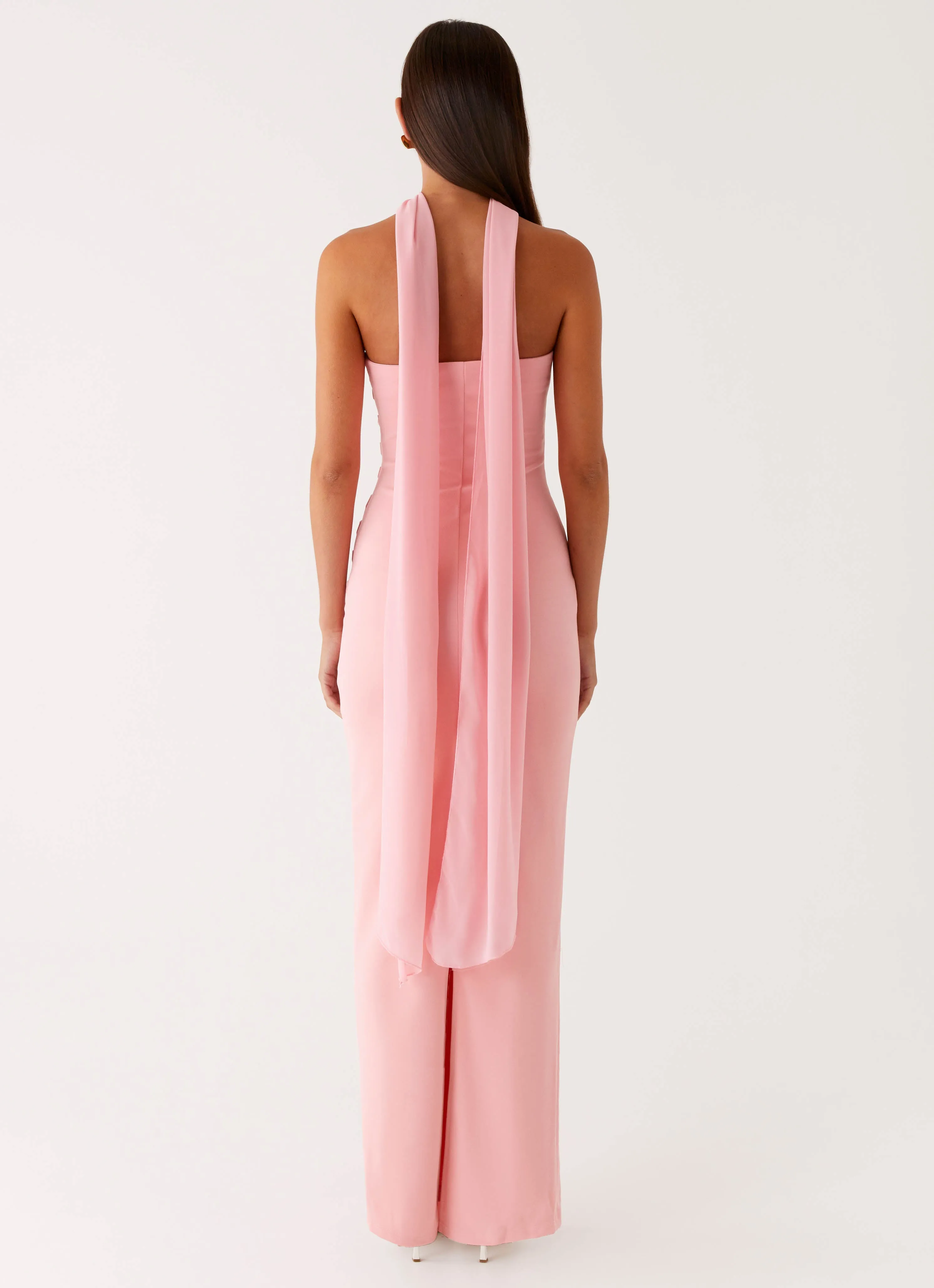 Smooth Mood Structured-Shape Libra Maxi Dress - Pink