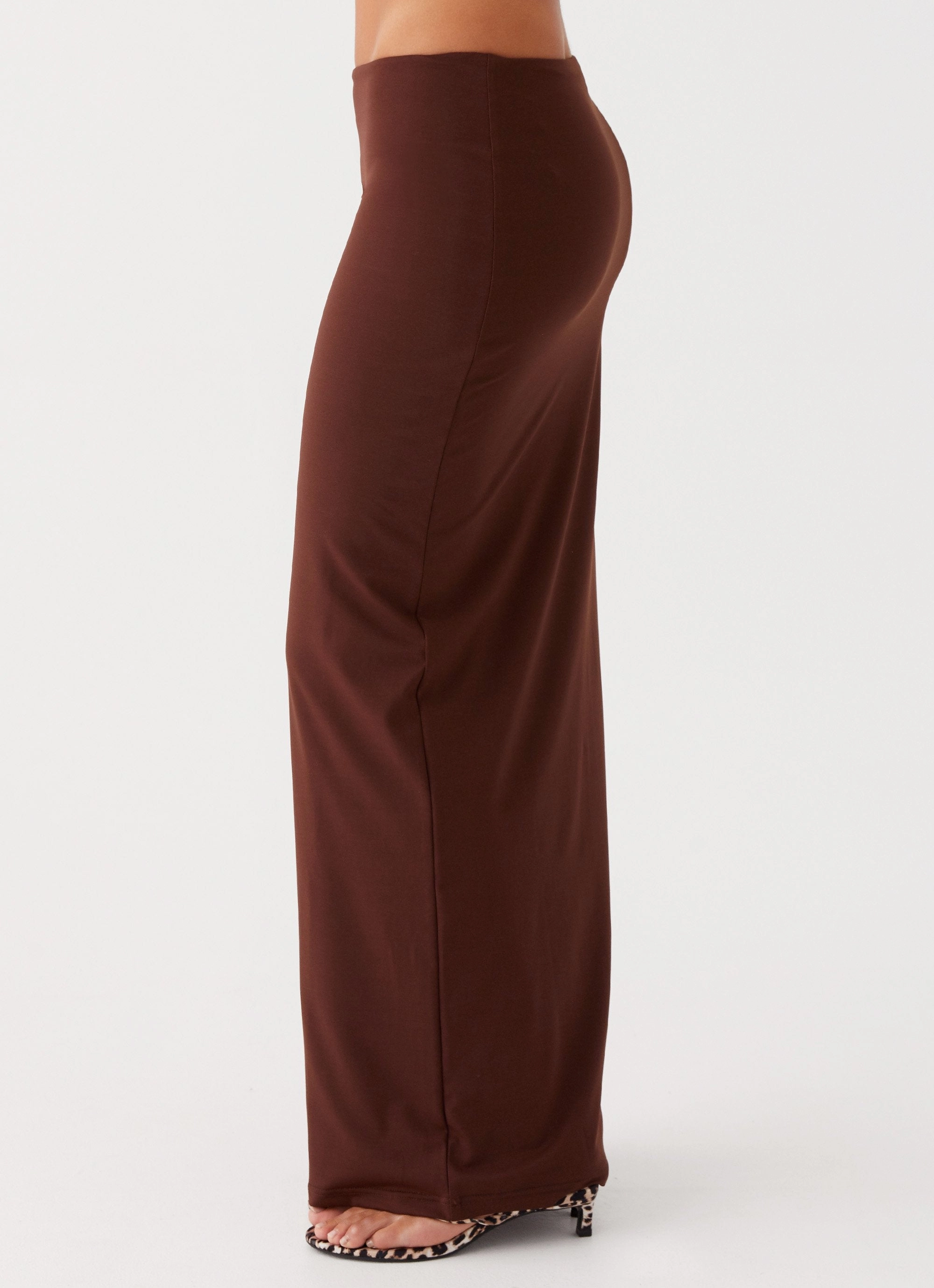 Comfort Wear Fit Solace Soul Maxi Skirt - Chocolate