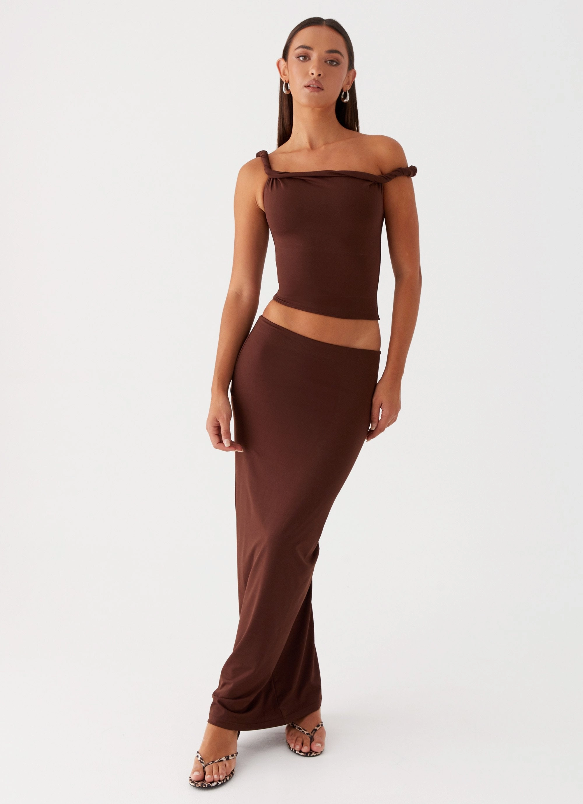Soft Performance Solace Soul Maxi Skirt - Chocolate