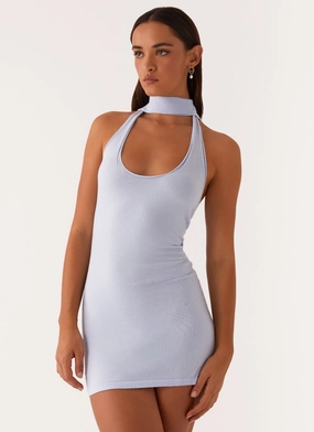 All Time Katie Knit Mini Dress - Blue