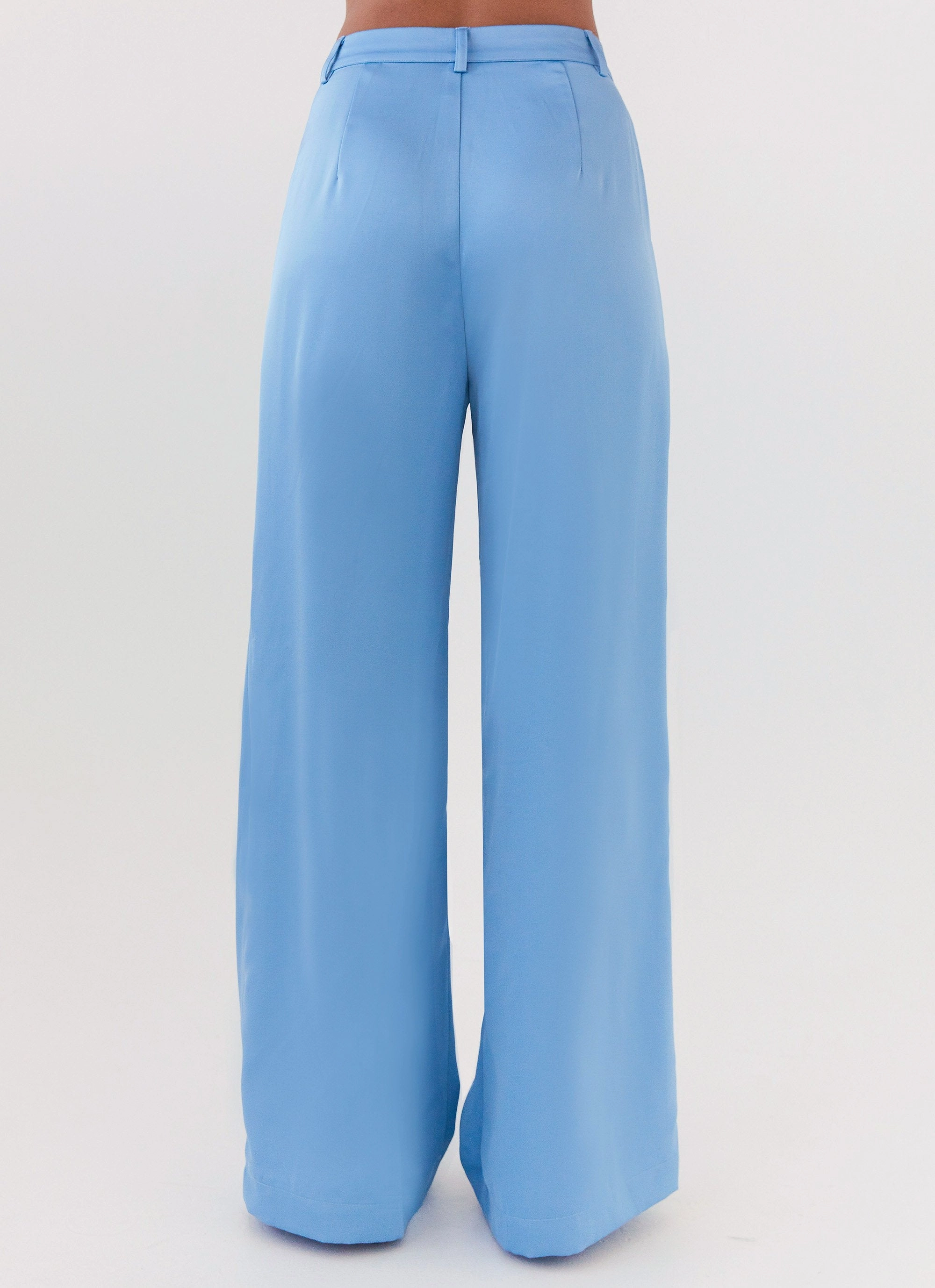 Brinkley Satin Pants - Blue HypoallergenicFabric
