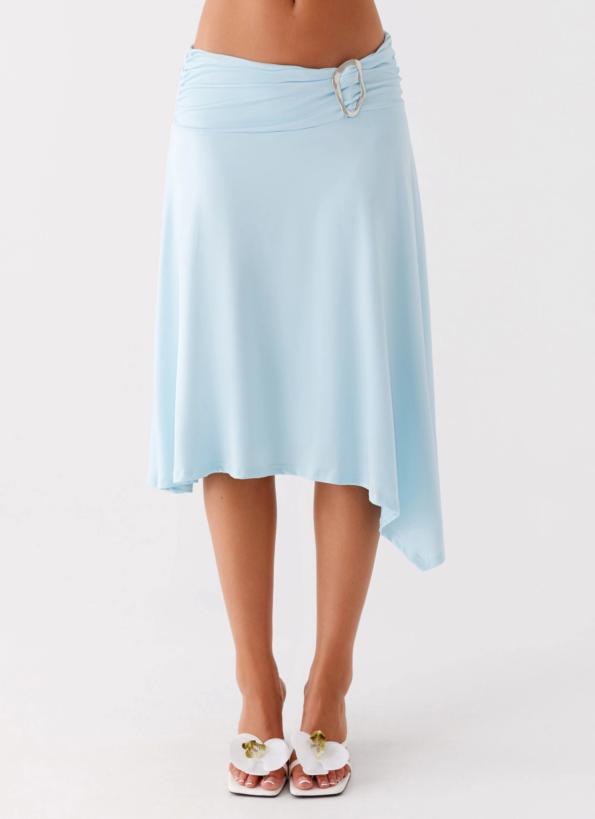 Everyday Must-have Comfort Design Brisa Midi Skirt - Turquoise