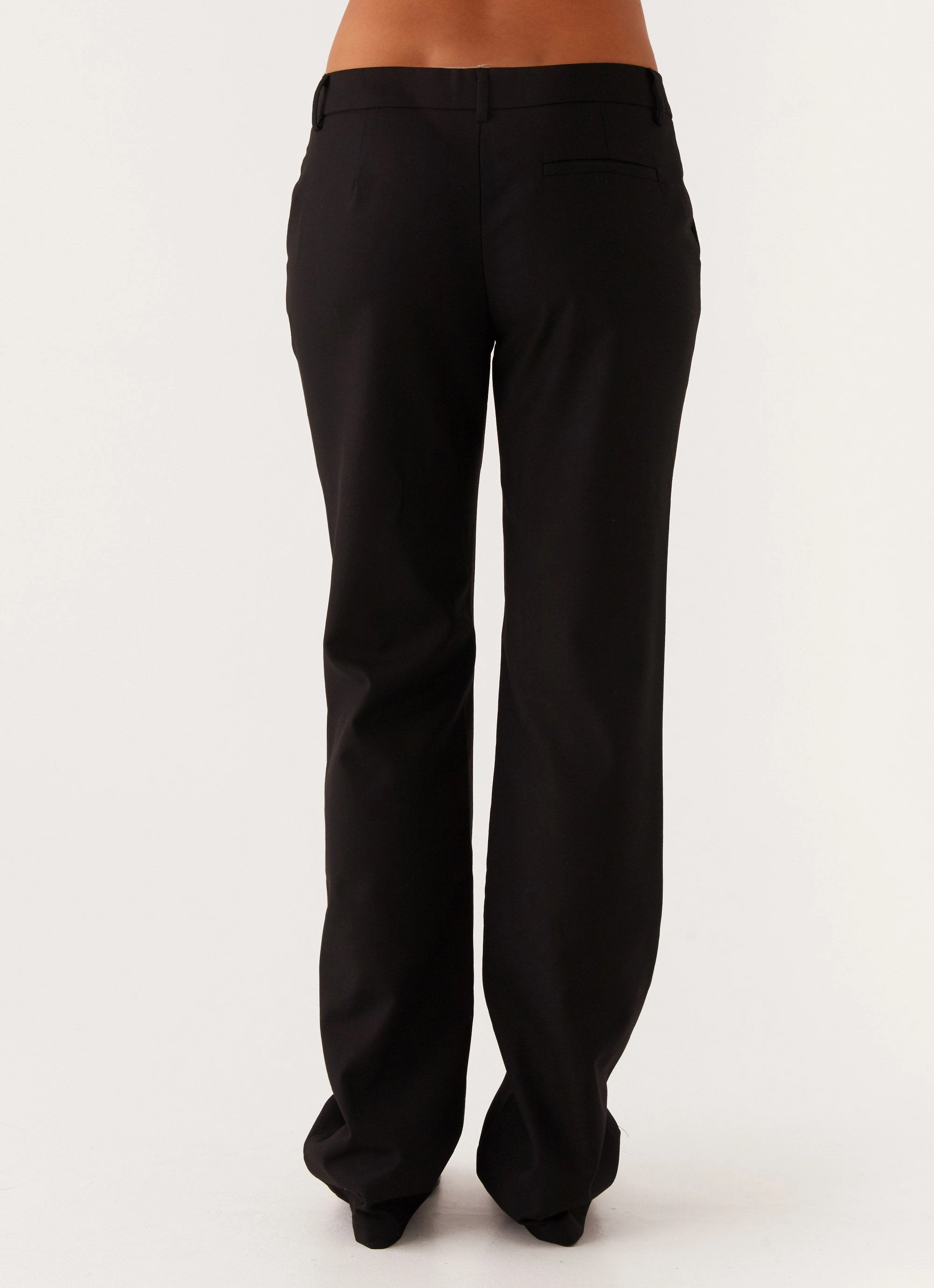 Britley Fitted Trouser - Black Everyday Comfort Wear Simple Cut