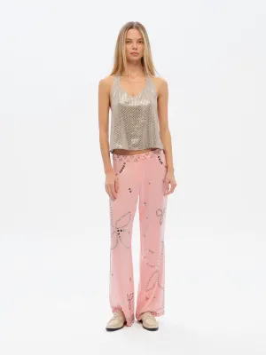 BRITY - Low-rise straight-leg embellished pants