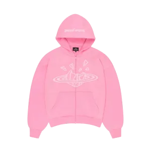 Broken Planet Zip Up Hoodie 'Candy Pink'
