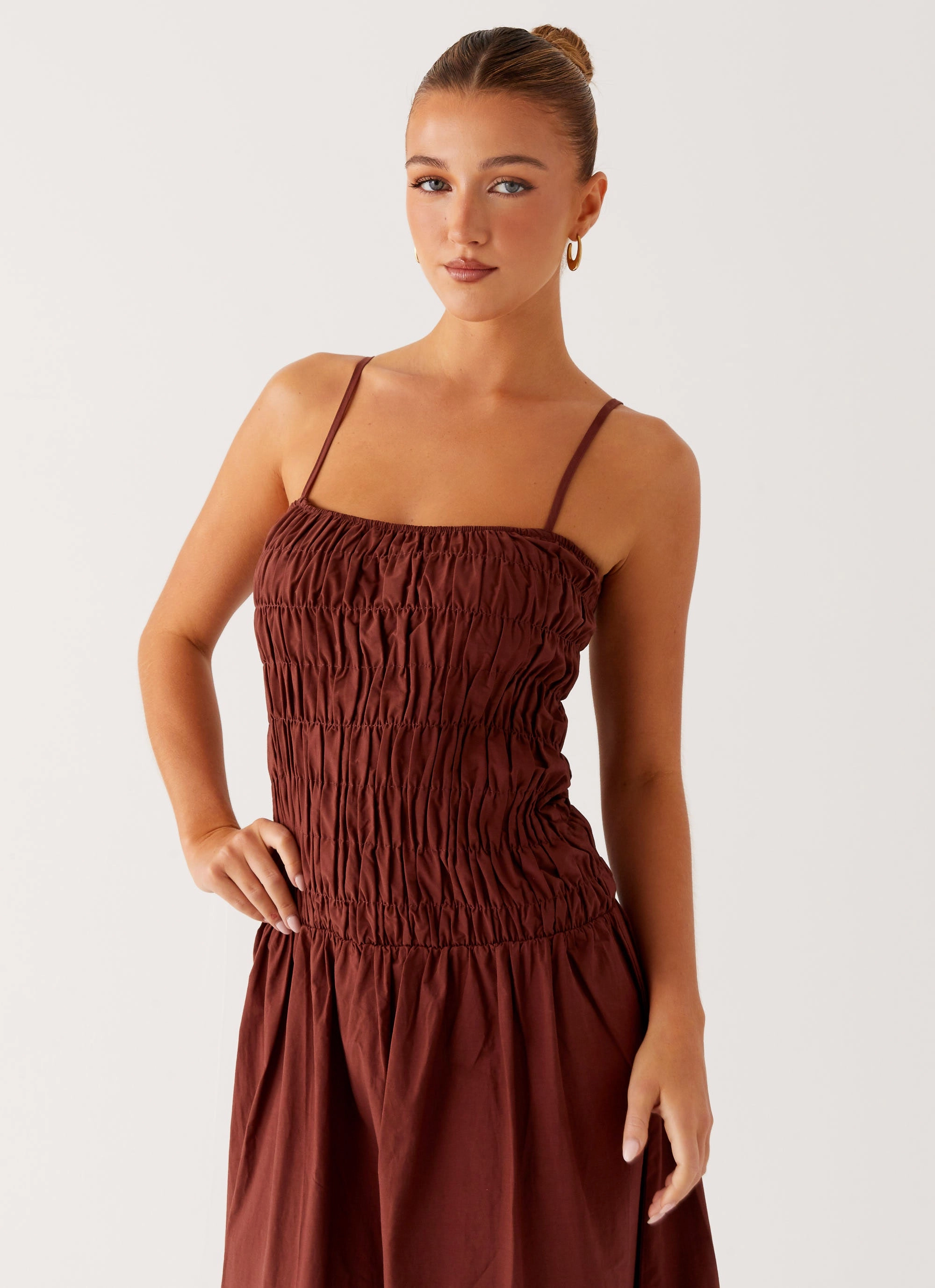 Evening Classic Trend Movement Brooke Maxi Dress - Chocolate