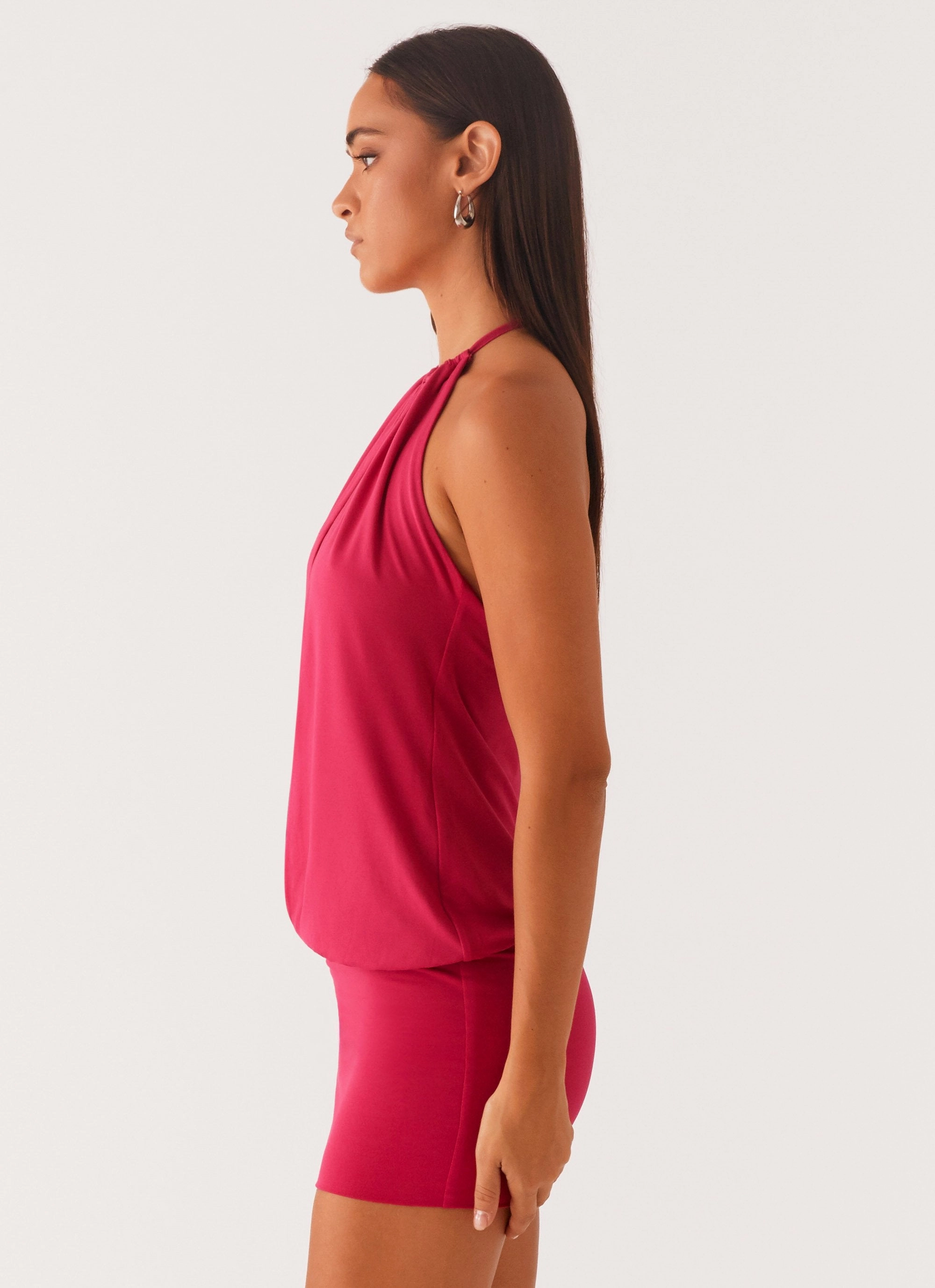 Ayisha Mini Dress - Fuchsia Pink Classic and Modern Breath Ease