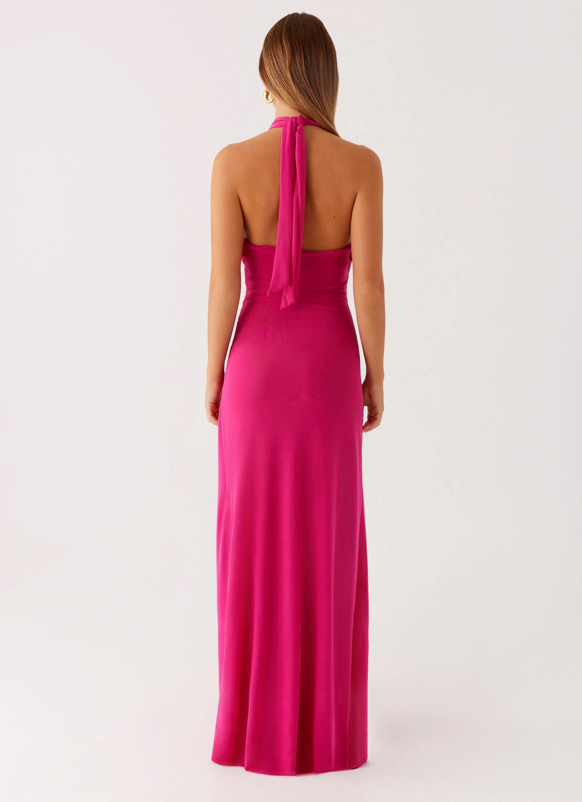 Repair-Friendly Anti-Static-Finish Ericka Maxi Dress - Hot Pink