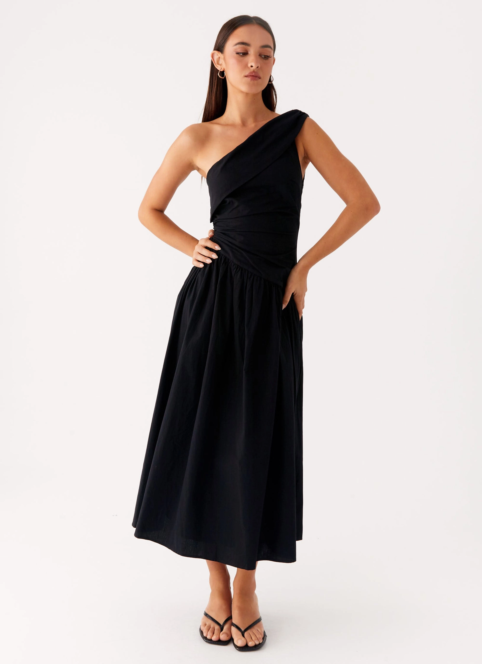 Slender Look Janessa Midi Dress - Black