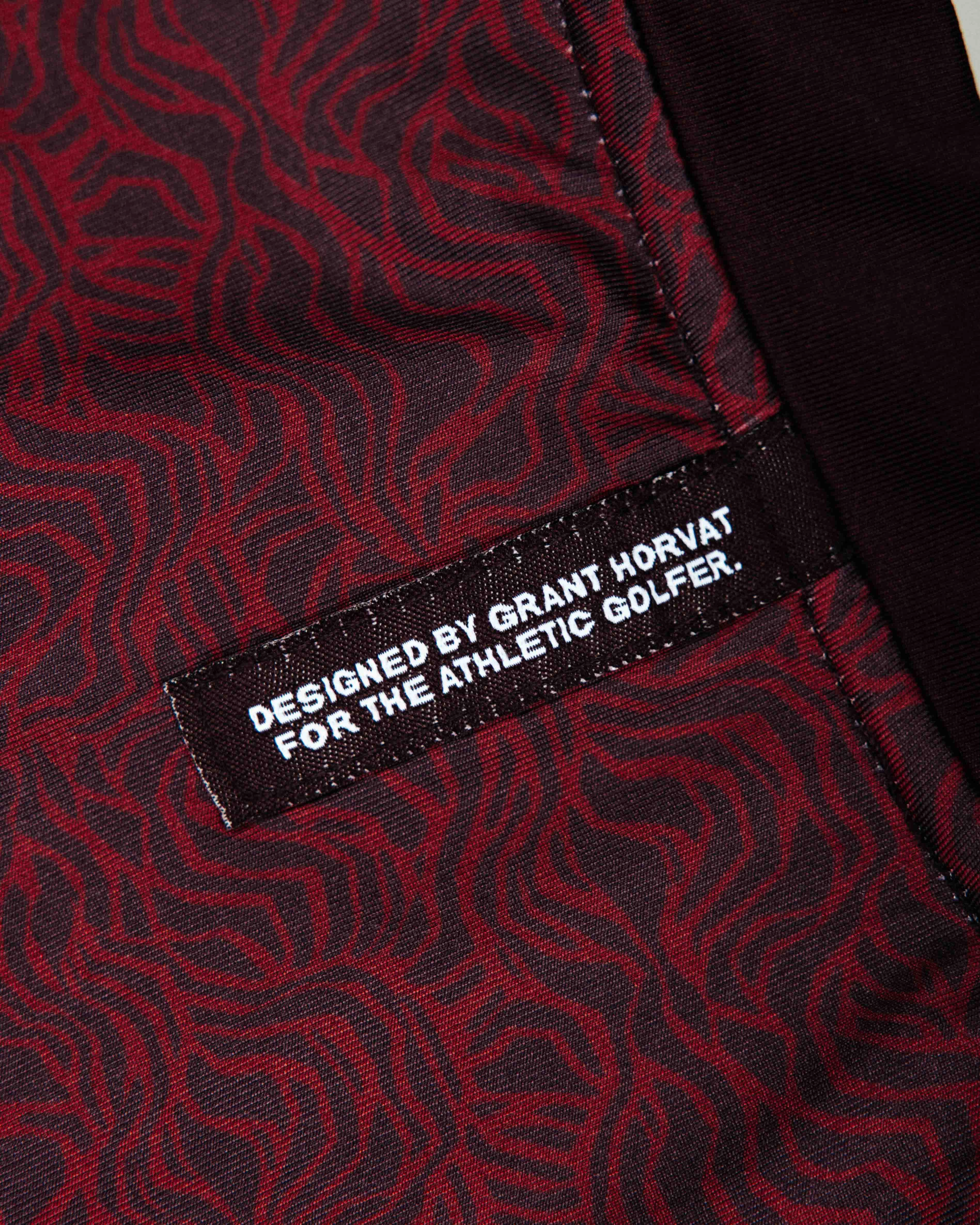 Grant Horvat Maroon Waves Blade Polo FlexibleLayeredConstruction Flattering Drape