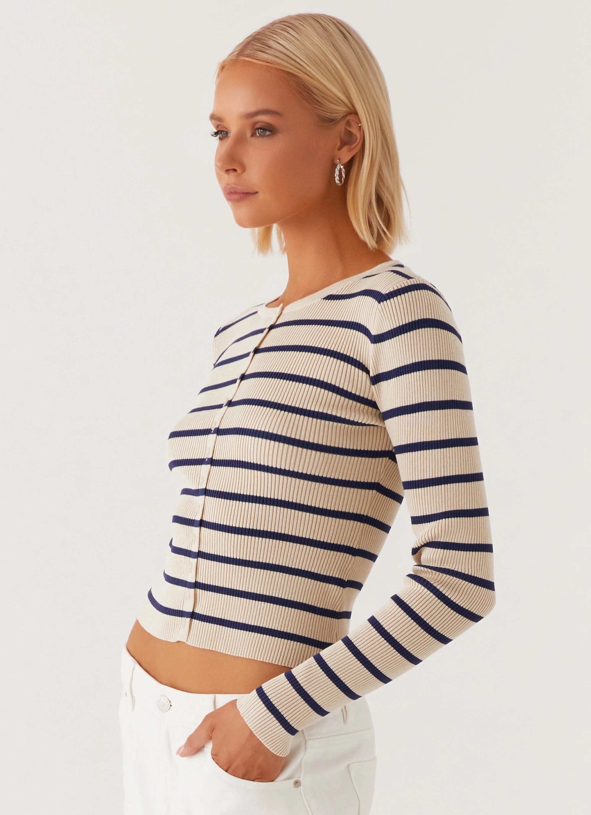 Marlie Knit Top - Multi Stripe LowImpact Dye Process