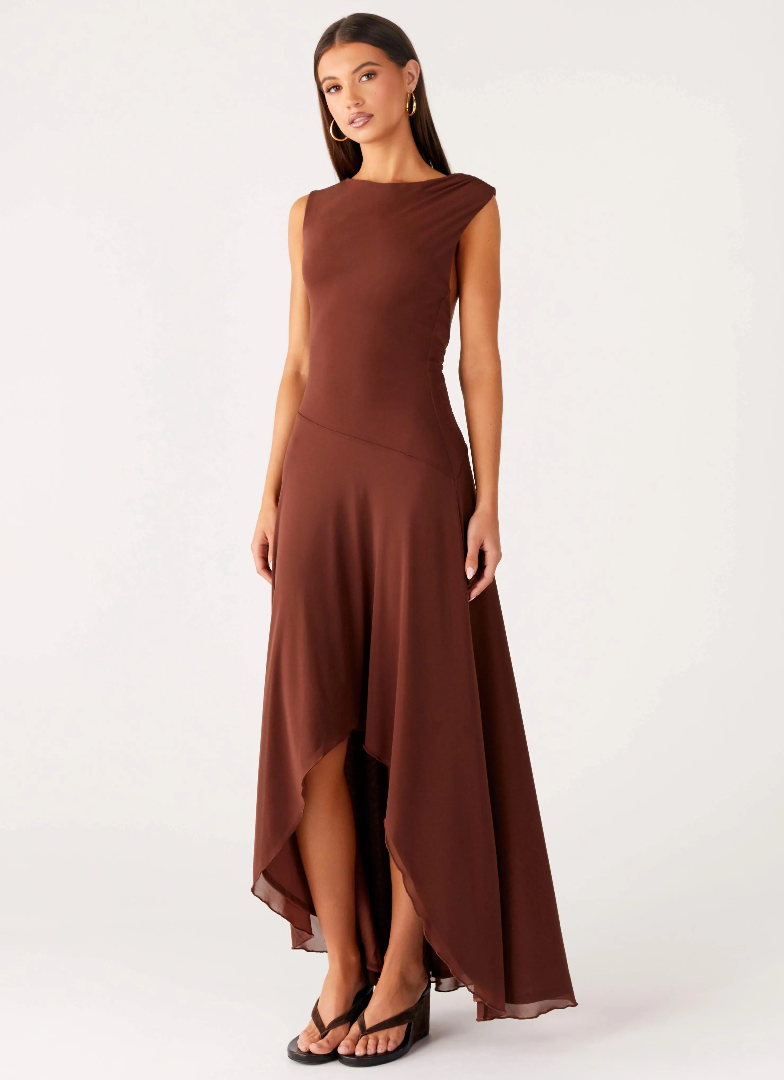 Perfect for Layering Danika Maxi Dress - Chocolate