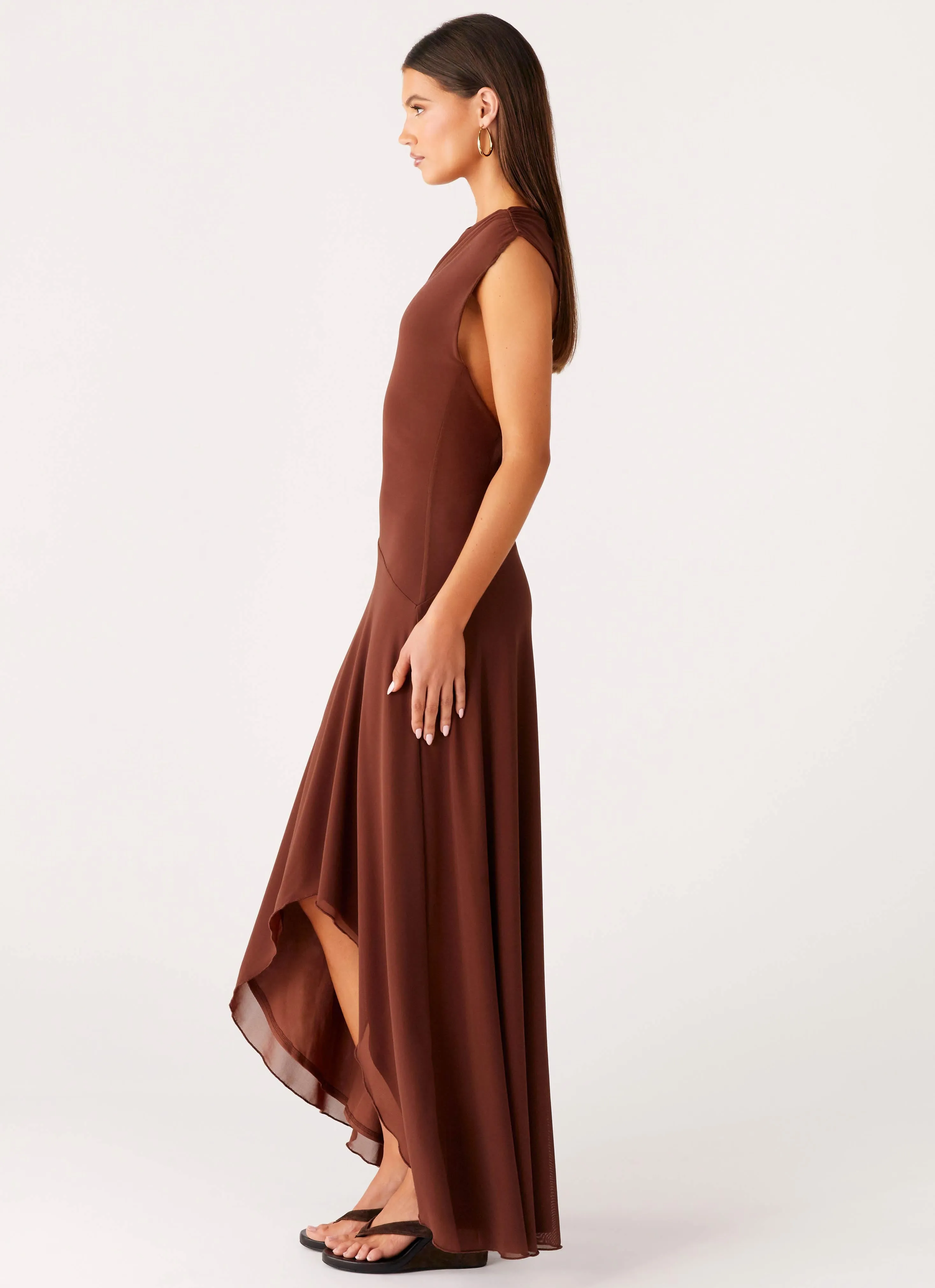 Danika Maxi Dress - Chocolate Self Power Feminine Layers