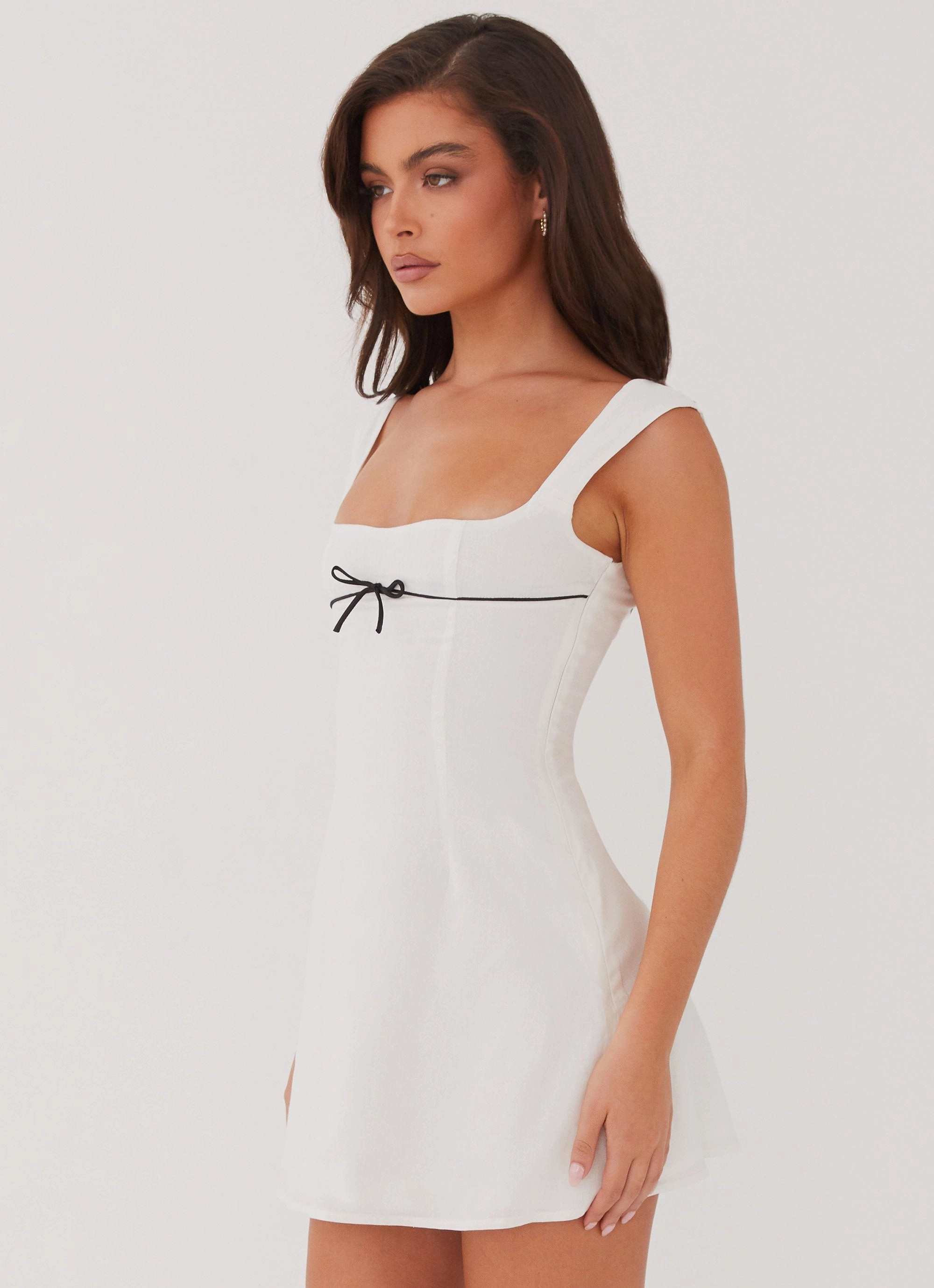 Cadence Mini Dress - White Comfy Shape