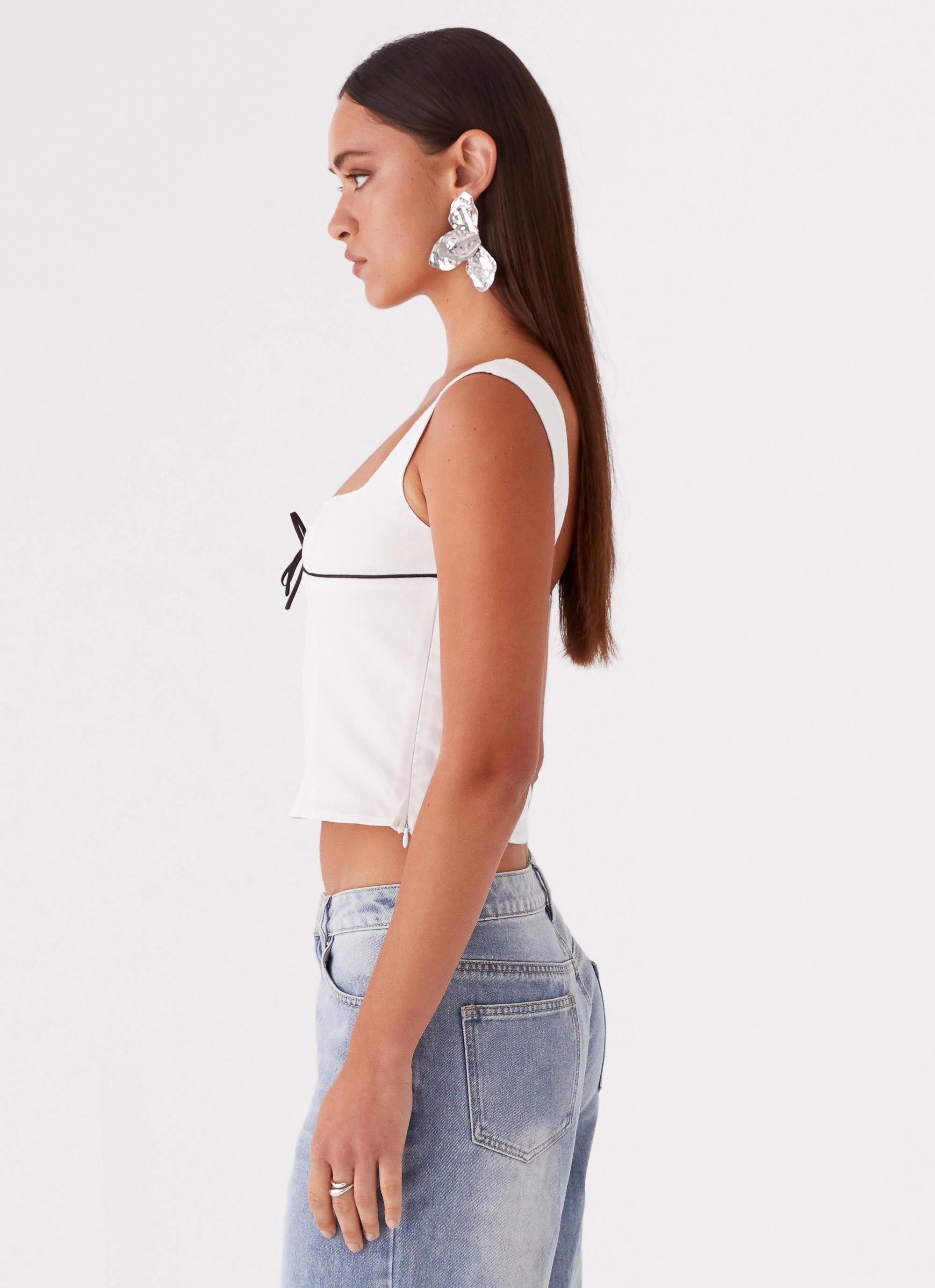 Casual Tee Cadence Top - White