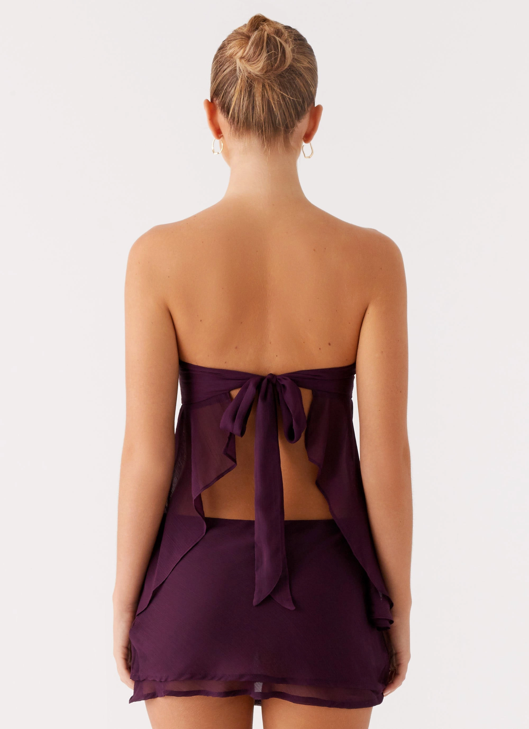 Caleb Mini Skirt - Plum Relaxed fit wear