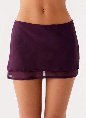 Street Style Caleb Mini Skirt - Plum