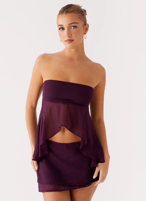 NoRoll Hem Technology Caleb Top - Plum