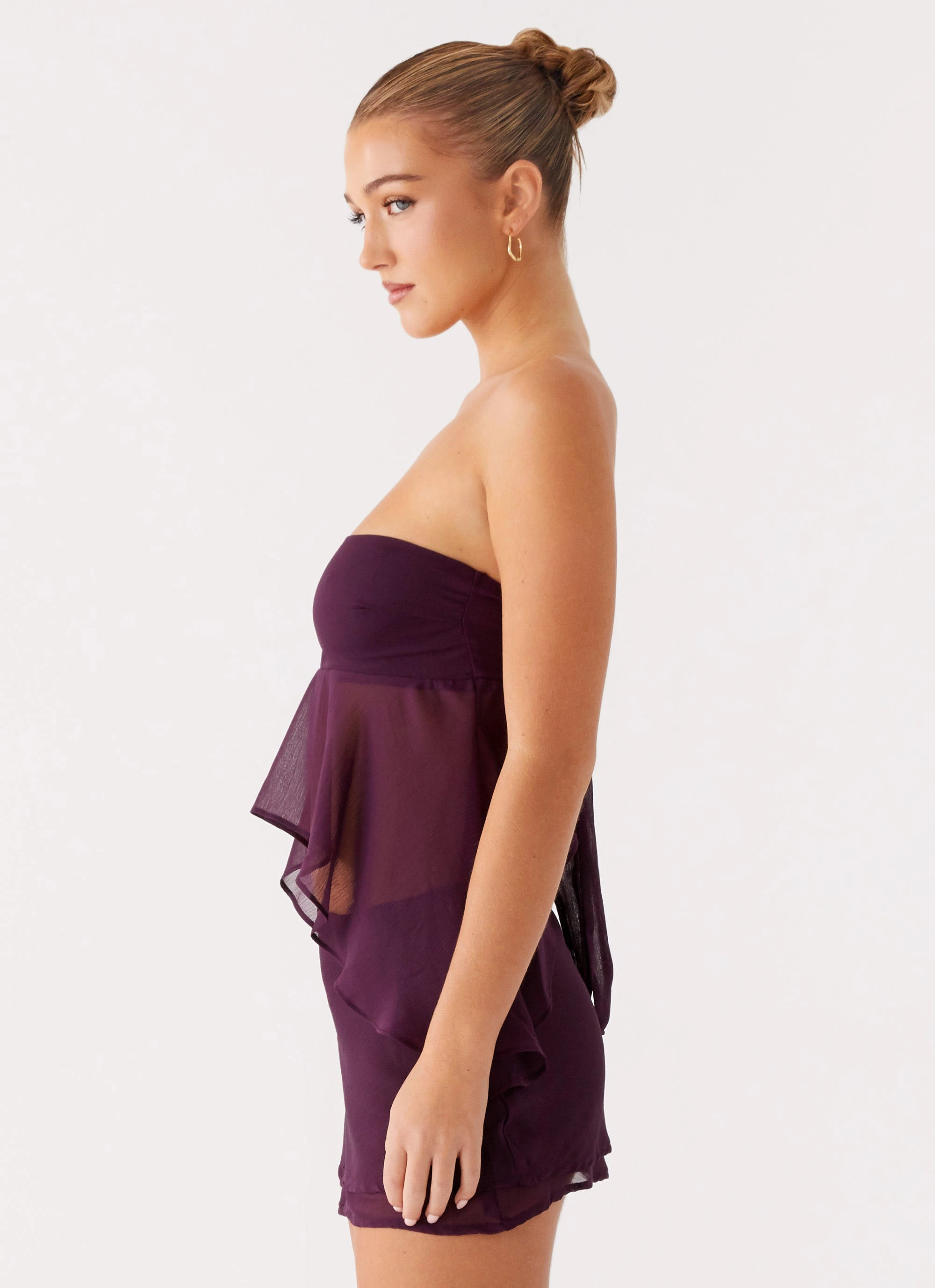Caleb Top - Plum Heather Effect Finish Reflective Trims