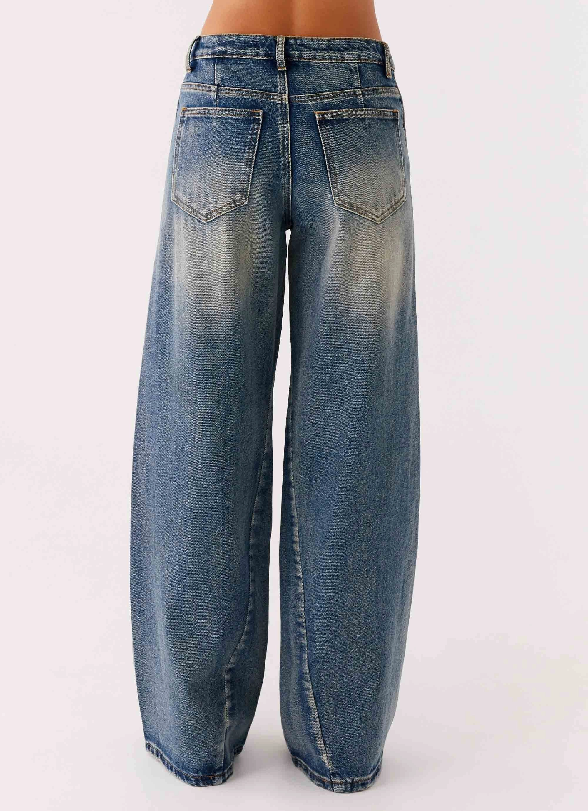 Calico Denim Jeans - Indigo Sporty Design
