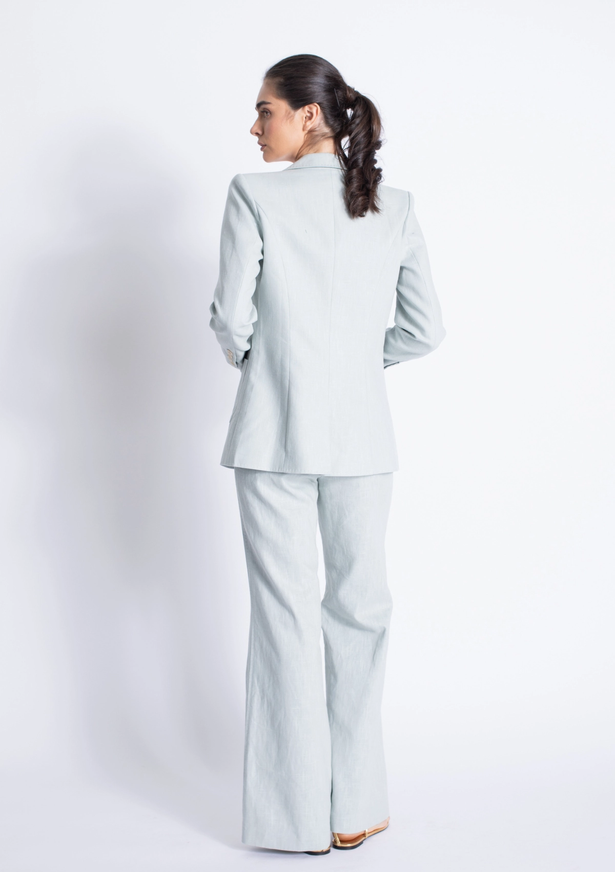 Caliz Linen Blazer SeamlessKnitConstruction TaglessNecklineComfort