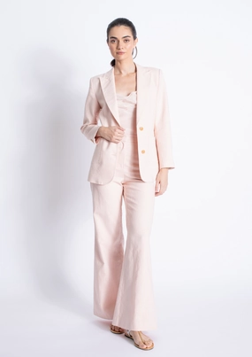 SelfFabric Binding Ultrasoft Inner Lining Caliz Linen Blazer