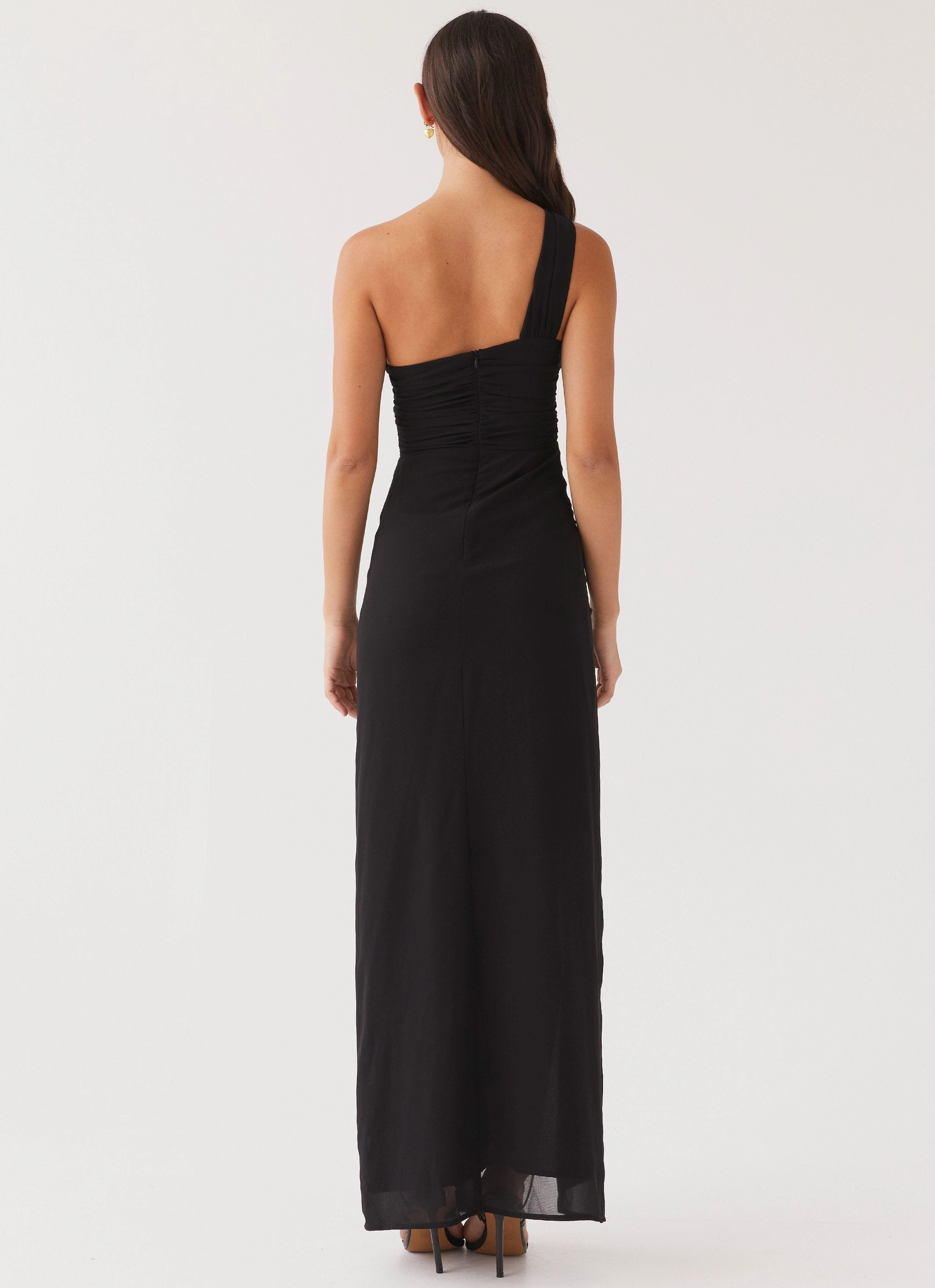 V-Neck Elegant knee-length dress Calling On You Maxi Dress - Black