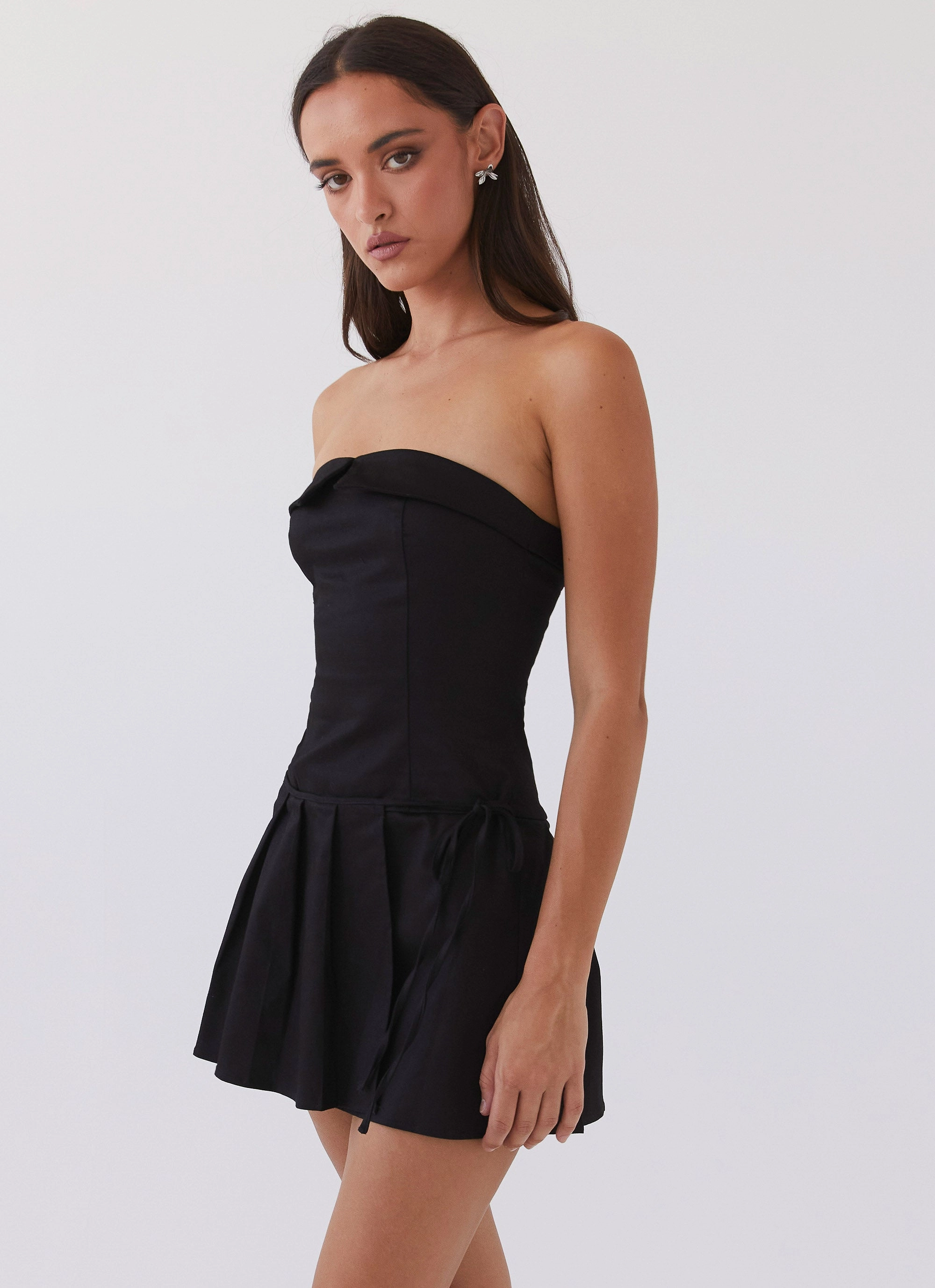 Relaxed Style Wear Chilly Day Comfort Calling The Shots Mini Dress - Black