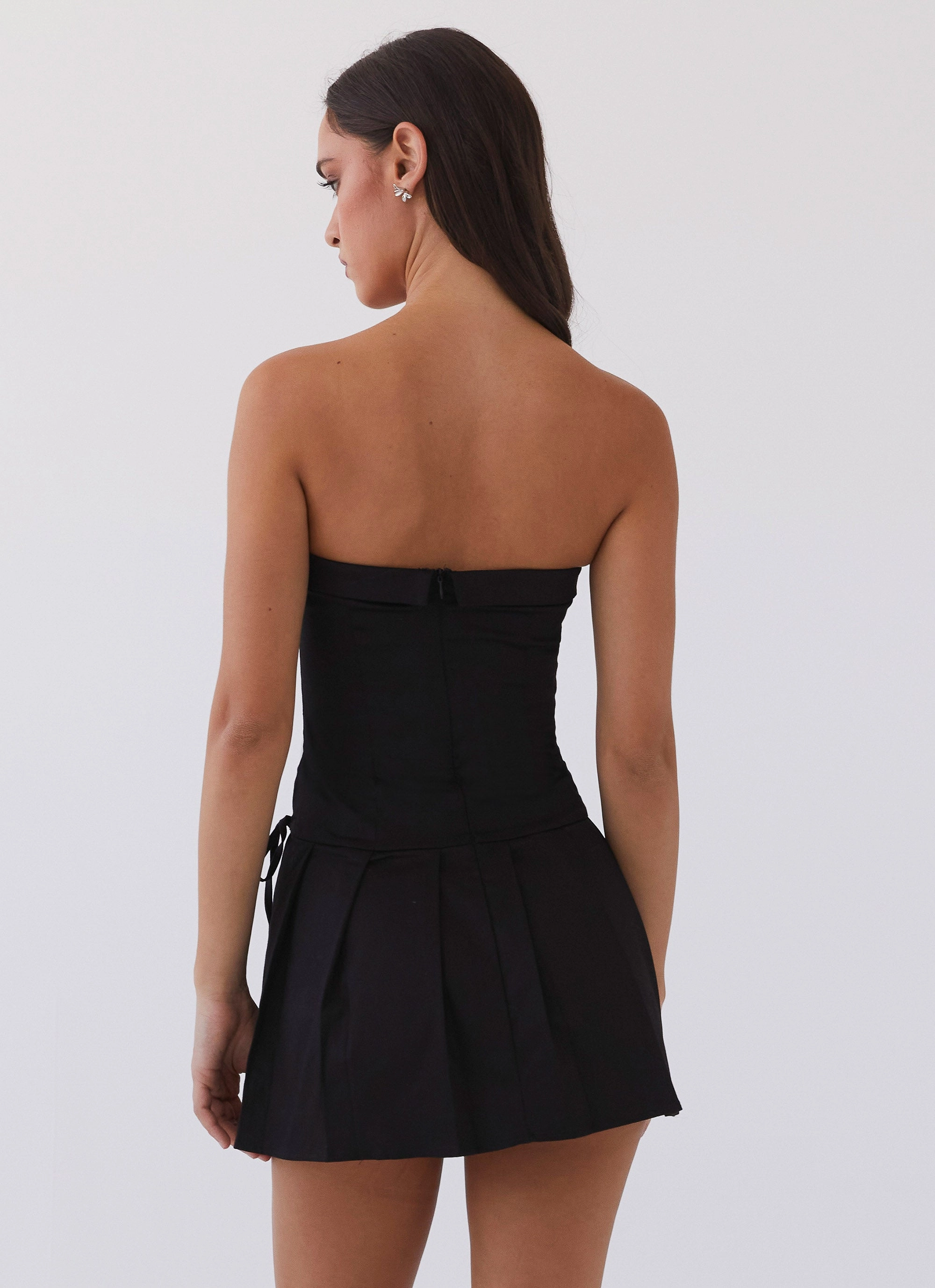 Calling The Shots Mini Dress - Black Magnetic-Closure Feminine Style