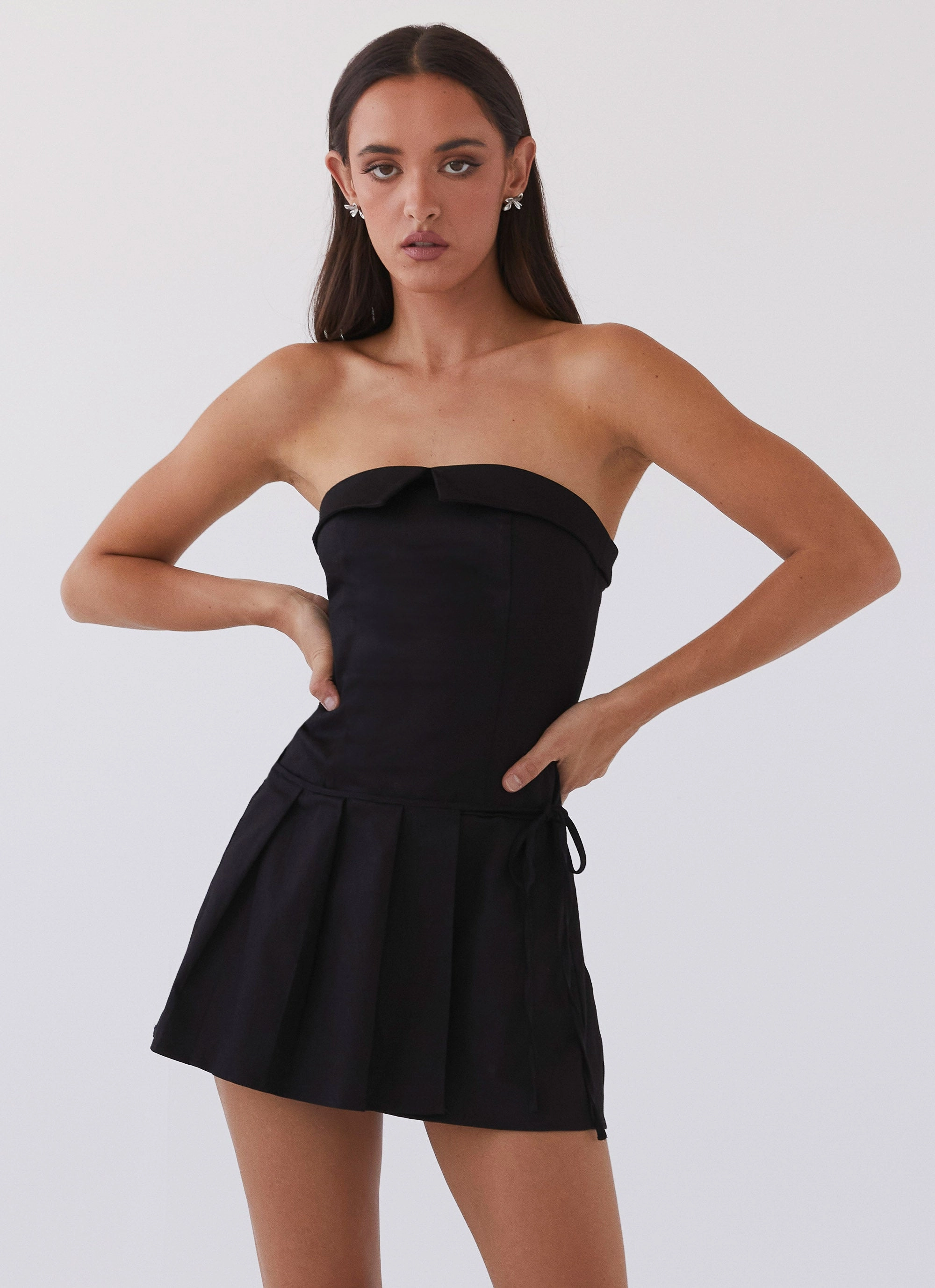 Daily Favorite Comfort Layer Calling The Shots Mini Dress - Black