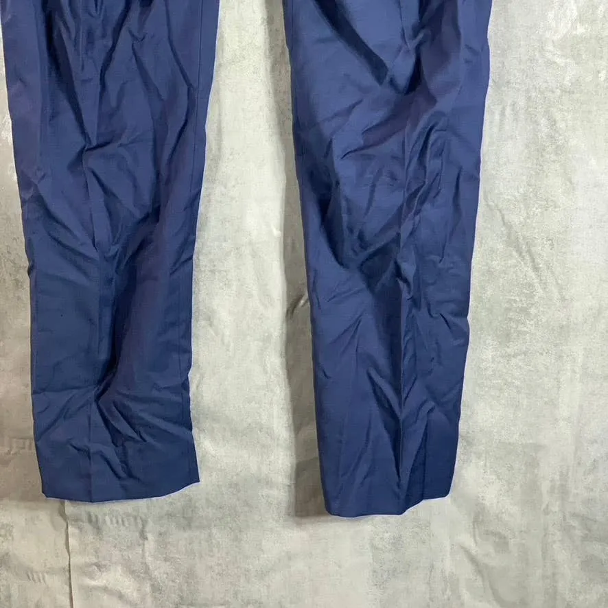 CALVIN KLEIN Men's Blue Infinite Stretch Slim-Fit Wool Dress Pants SZ 38X30