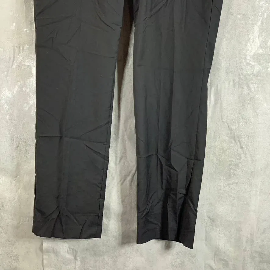 CALVIN KLEIN Men's Solid Black Slim-Fit Flat Front Dress Pants SZ 32X30