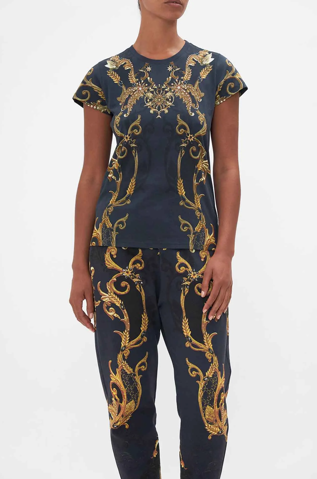 Camilla - Moonlight Melodies Slim Fit Round Neck T-Shirt