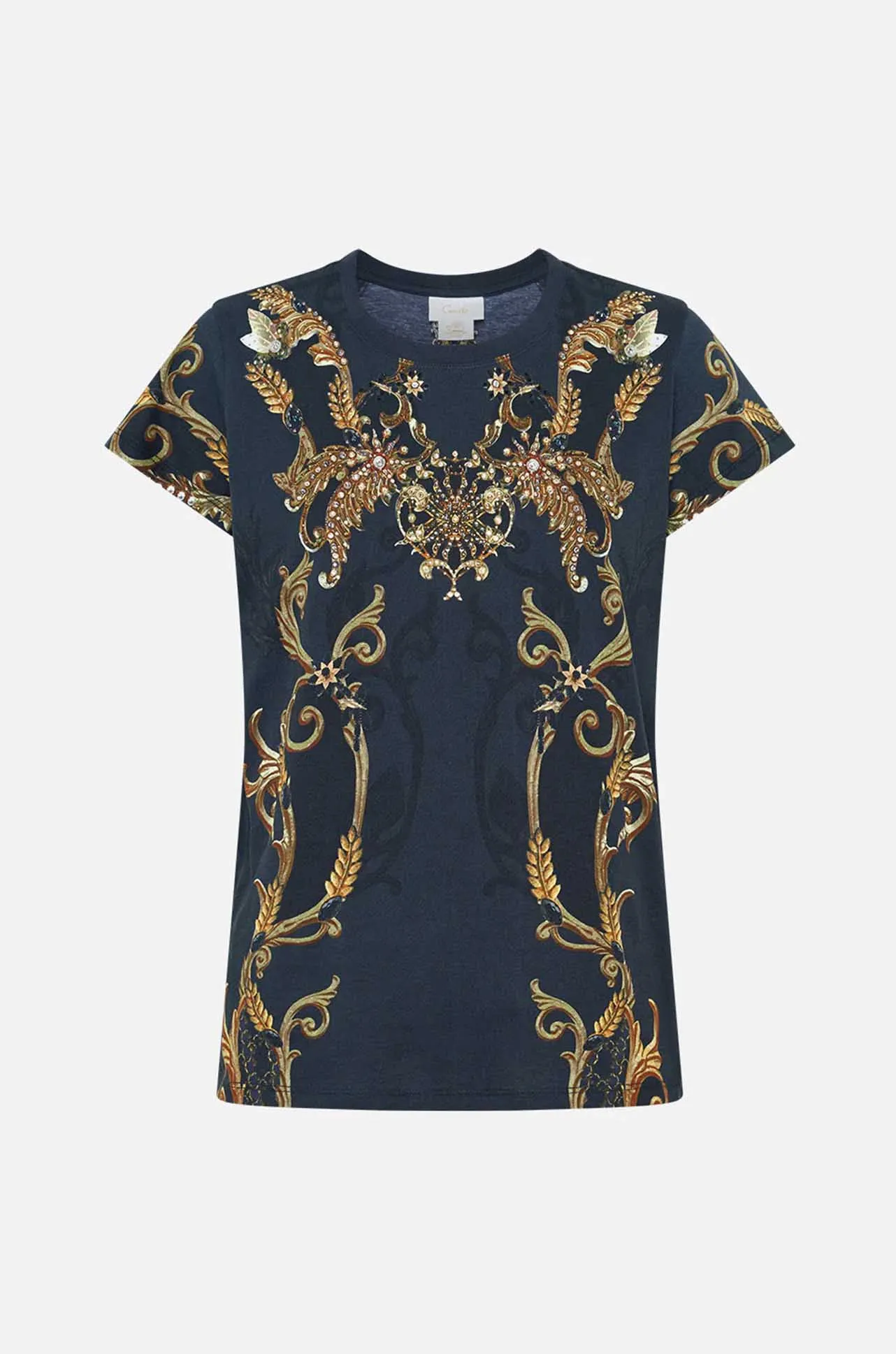 Camilla - Moonlight Melodies Slim Fit Round Neck T-Shirt