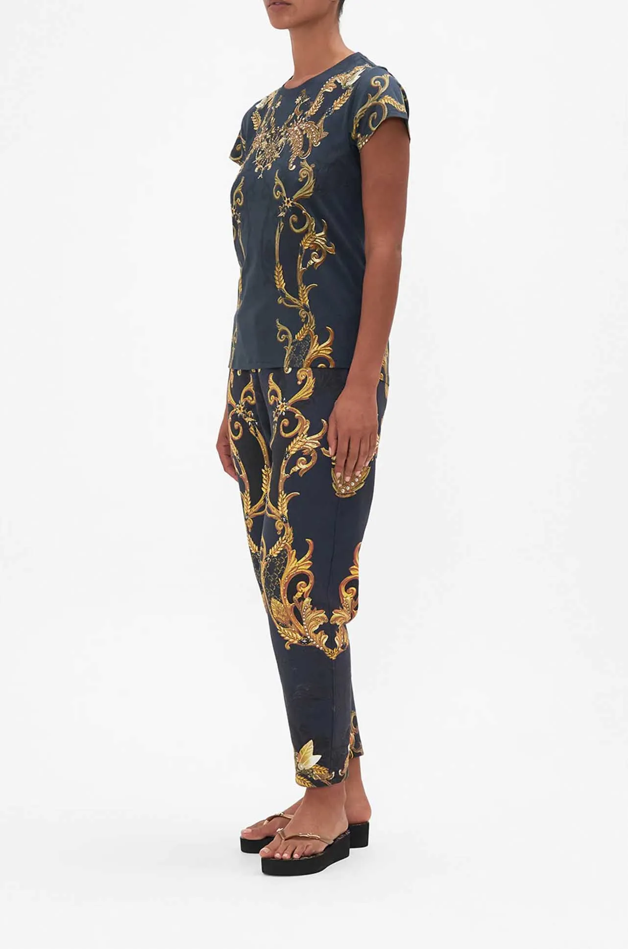 Camilla - Moonlight Melodies Slim Fit Round Neck T-Shirt