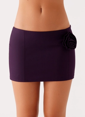 Campbell Mini Skirt - Plum Layer Fit