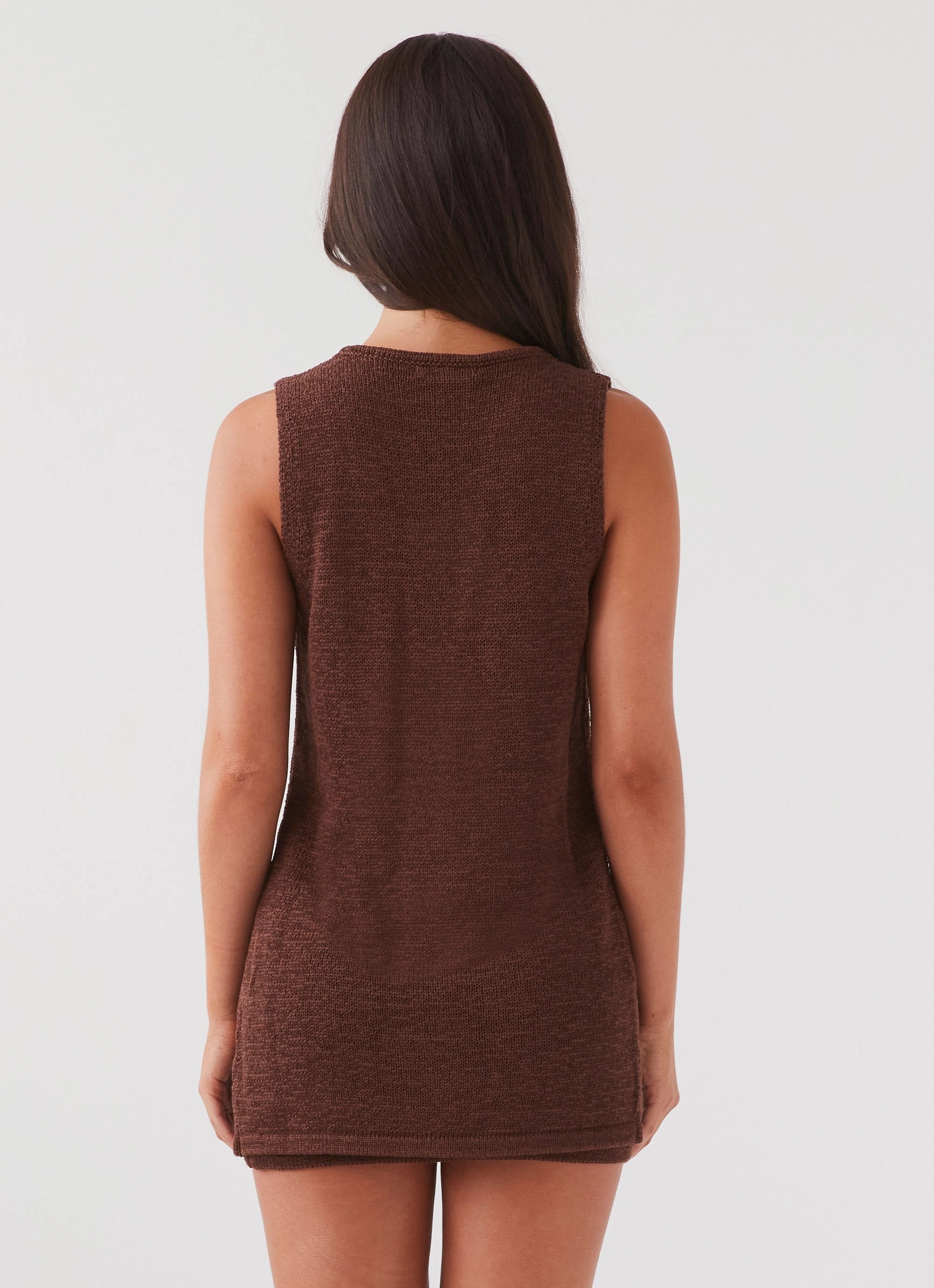 Capri Glow Knit Skirt - Chocolate Tangle Free Cuffs