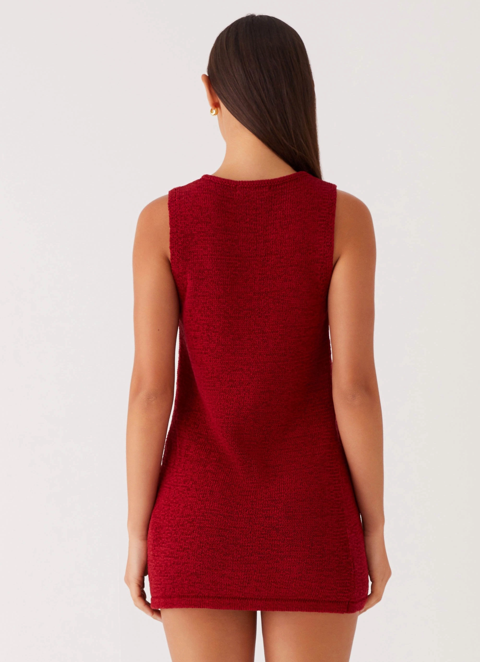 Capri Glow Knit Top - Maroon Ergonomic Cut