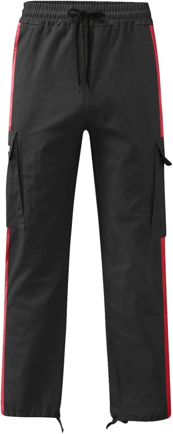 Cargo Pants for Men Big and Tall Sweats Casual Trousers Heavyweight Fleece Sweatpants with Pockets Men's Heavyweight
