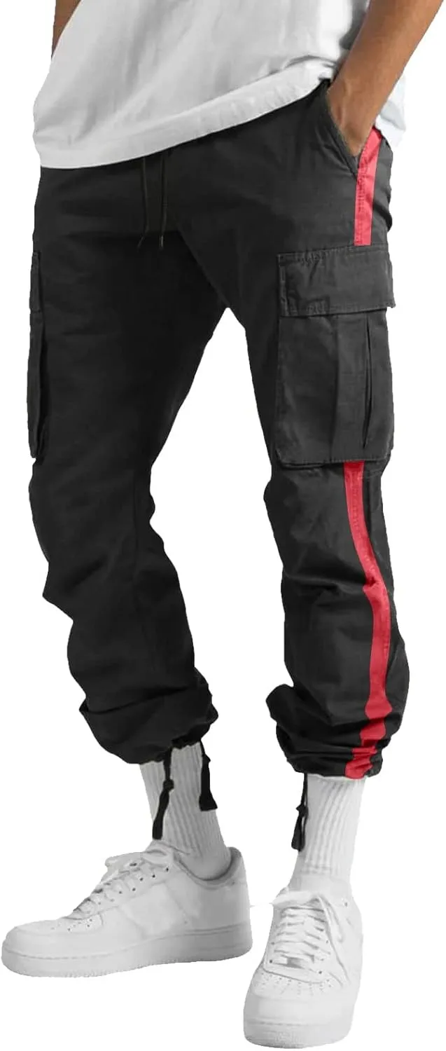 Cargo Pants for Men Big and Tall Sweats Casual Trousers Heavyweight Fleece Sweatpants with Pockets Men's Heavyweight