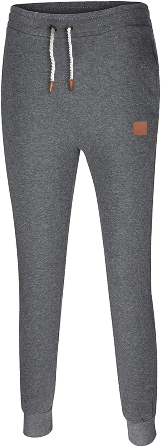 Cargo Pants for Men Big and Tall with Pockets Mens Cargo Sweatpants Heavyweight Fleece Jogger Pants Drawstring Sports