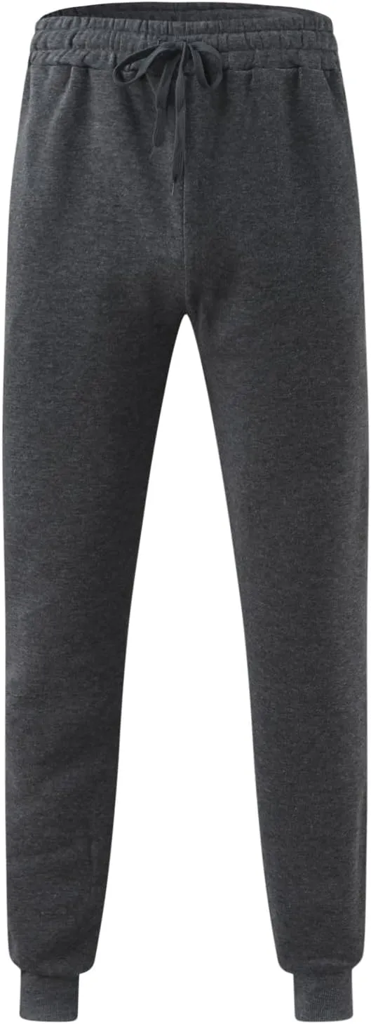 Cargo Pants for Men Relaxed Fit Pants Sweatpants for Men with Pockets Mens Heavyweight Sweatpants Fleece Lined Cargo