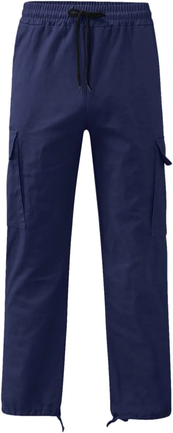 Cargo Pants for Men Relaxed Fit Straight Fit Pant Skinny Stretch Mens Multi-Pockets Men Cargo Pants Straight Fitness
