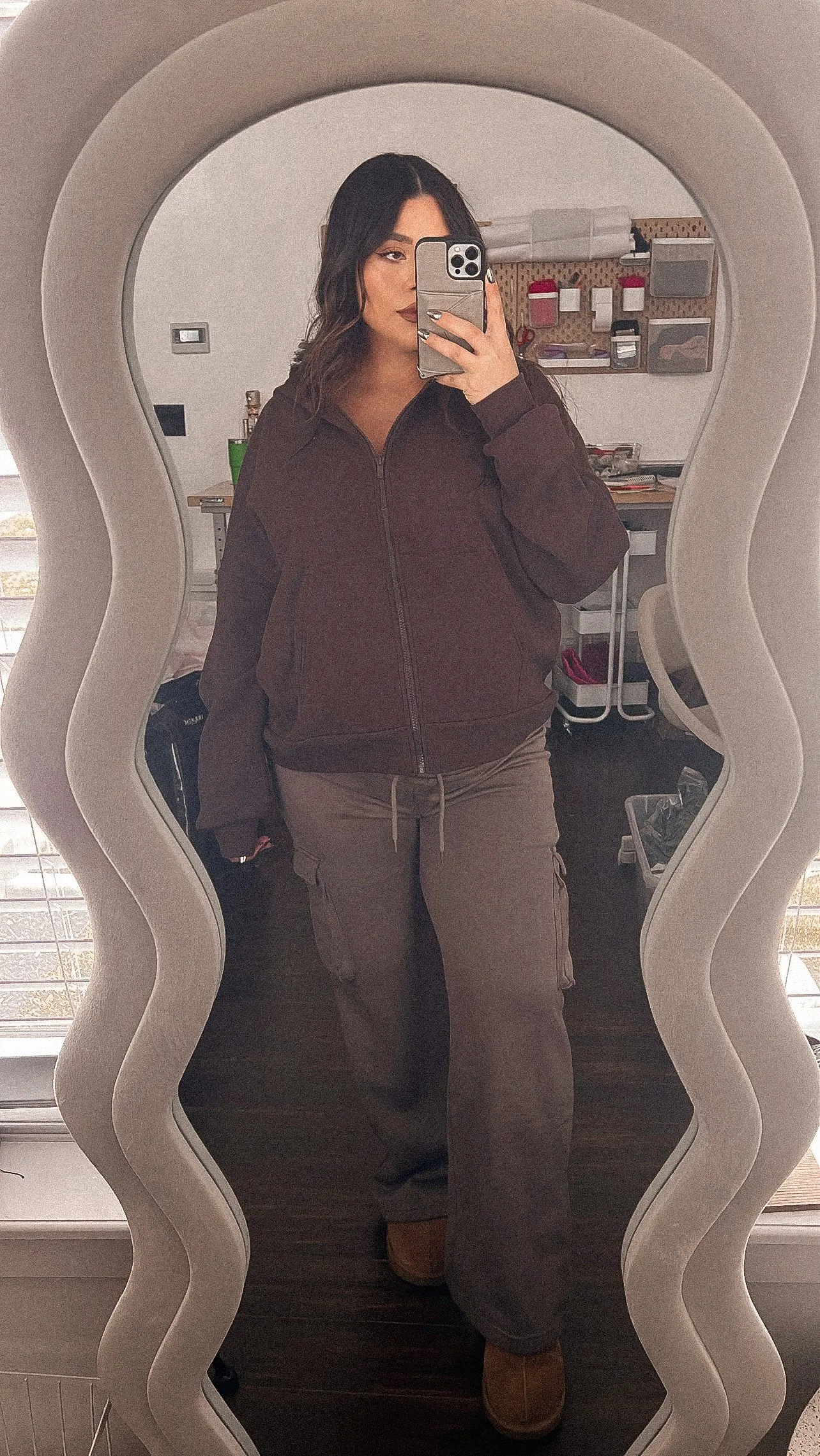 Cargo style straight leg sweatpants *2 COLORS*