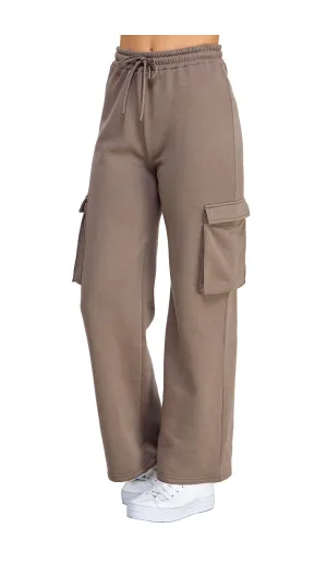 Cargo style straight leg sweatpants *2 COLORS*
