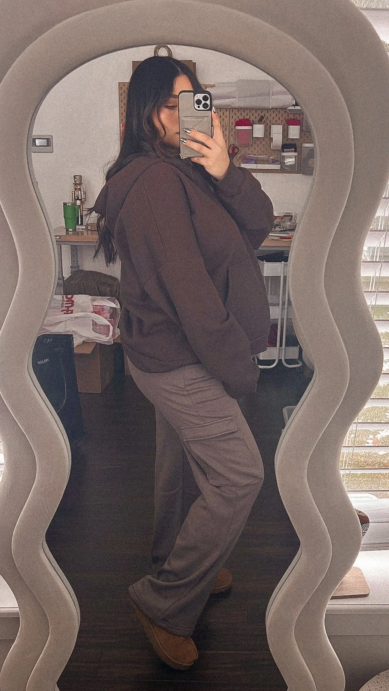Cargo style straight leg sweatpants *2 COLORS*